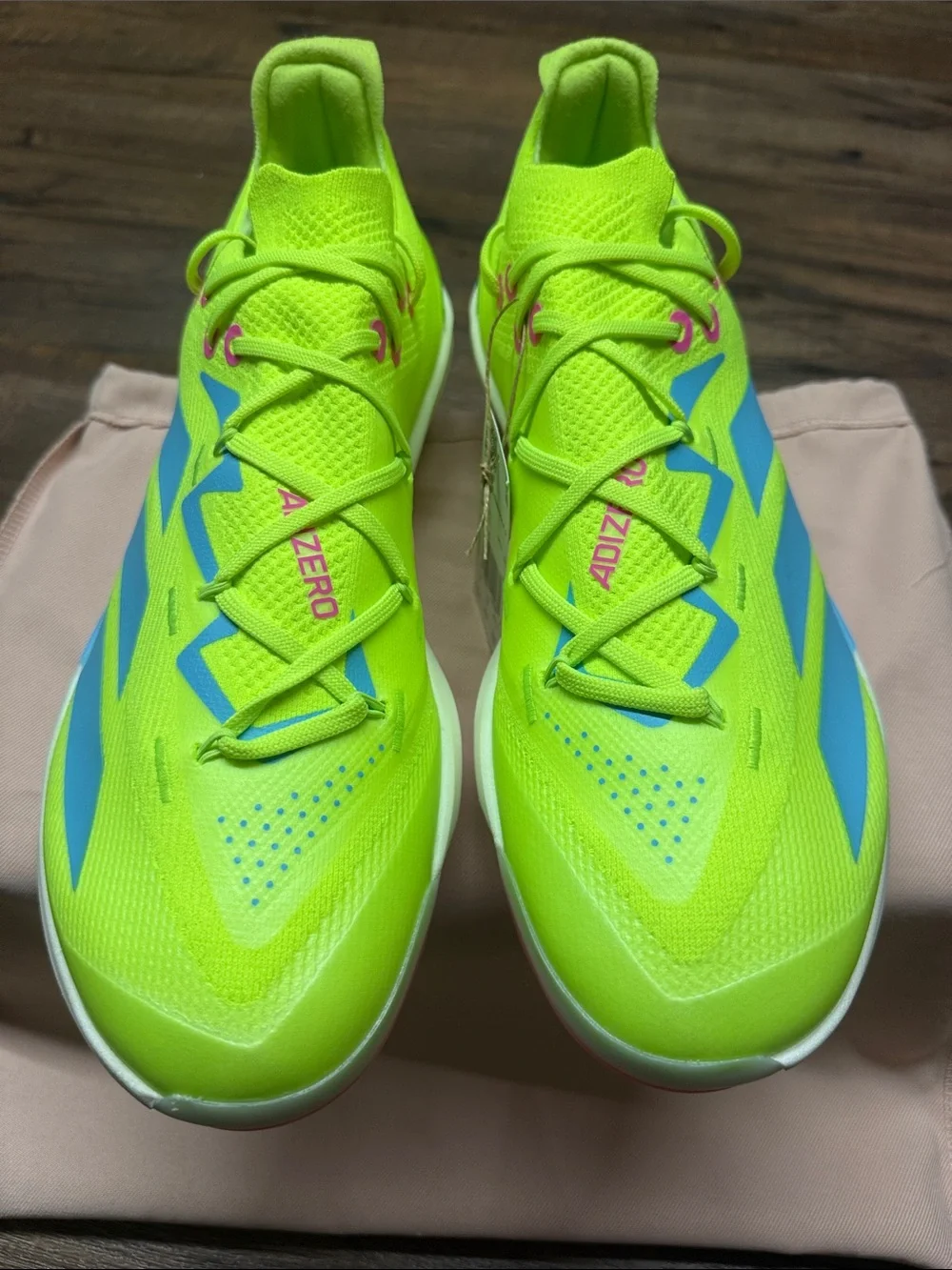 adidas Adizero Electric+ 2.0 Lime/Pink TPU Baseball Cleas